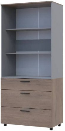 Шафа для одягу Doros Торн Кремона Канноло/Сірий 2 ДСП/3Ш (полиці) 90х51.6х200 (DRS-012012)