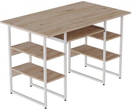 Комп'ютерний стіл Ferrum-decor Тім 75x120x70 білий ДСП Дуб Сан-Марино 32мм (FRD-101379)