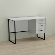 Письмовий стіл Ferrum-decor Гаррі 75x120x60 чорний ДСП Біле 16мм (FRD-103531)