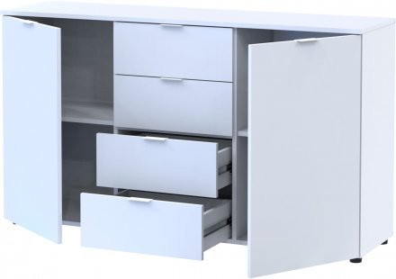 Комод у спальню Doros Рон 5 140х38х81 см Білий (DRS-011300)