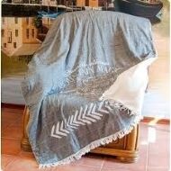 Плед-накидка 130х170 см см Mountain Magic Throw чорно-білий Плед-накидка 130х170 см см Mountain Magic Throw чорно-білий