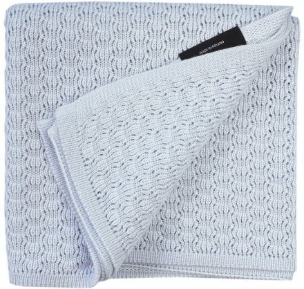 Плед плетений Butterfly 90x90 см Baby Blue lullalove-0161