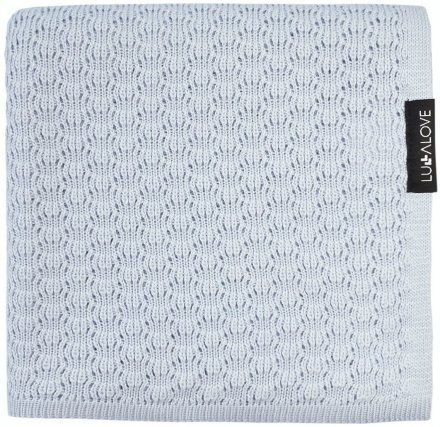 Плед плетений Butterfly 90x90 см Baby Blue lullalove-0161