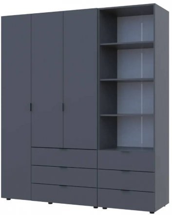 Шафа для одягу Doros Гелар Графіт 3ДСП з пеналом 176.2х49.5х203.4 (DRS-011920)
