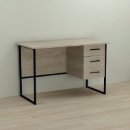 Письмовий стіл Ferrum-decor Гаррі 75x120x60 чорний ДСП Дуб Сонома 16мм (FRD-103532)