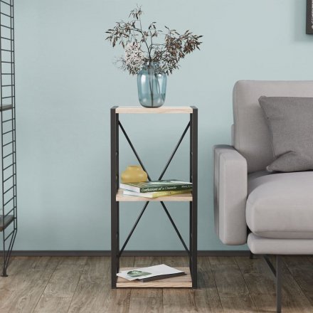 Етажерка 3/34 Ferrum-decor Серії Конект 73x34x28 чорний ДСП Дуб Сан-Марино 16мм (FRD-104290) Етажерка 3/34 Ferrum-decor Серії Конект 73x34x28 чорний ДСП Дуб Сан-Марино 16мм (FRD-104290)