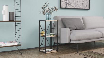 Етажерка 3/34 Ferrum-decor Серії Конект 73x34x28 чорний ДСП Дуб Сан-Марино 16мм (FRD-104290) Етажерка 3/34 Ferrum-decor Серії Конект 73x34x28 чорний ДСП Дуб Сан-Марино 16мм (FRD-104290)