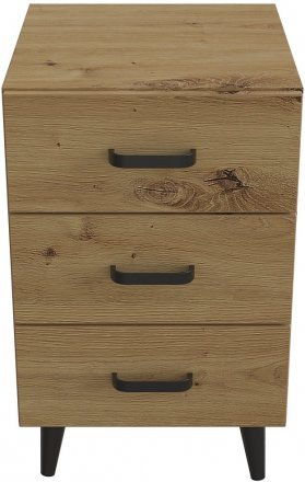 Тумба Віва 3 на конусних ніжках Ferrum-decor 56,5x35x40 Чорний метал ДСП Дуб Артизан 16 мм (FRD-106824) Тумба Віва 3 на конусних ніжках Ferrum-decor 56,5x35x40 Чорний метал ДСП Дуб Артизан 16 мм (FRD-106824)