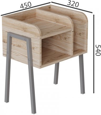 Тумба модульна Ferrum-decor Амелі 540x450x320 метал Сірий ДСП Дуб Сан-Марино 16 мм (FRD-103018) Тумба модульна Ferrum-decor Амелі 540x450x320 метал Сірий ДСП Дуб Сан-Марино 16 мм (FRD-103018)