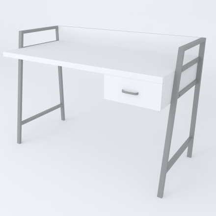 Письмовий стіл Ferrum-decor 750x1000x600 Сірий метал ДСП Біле 32 мм (FRD-103429) Письмовий стіл Ferrum-decor 750x1000x600 Сірий метал ДСП Біле 32 мм (FRD-103429)