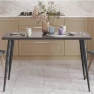 Кухонний стіл Марсель 50 Ferrum-decor 75x120x70 Чорний метал ДСП Сосна Кембра 32 мм (FRD-106704) Кухонний стіл Марсель 50 Ferrum-decor 75x120x70 Чорний метал ДСП Сосна Кембра 32 мм (FRD-106704)