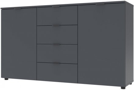 Комод у спальню Doros Рон 5 140х38х81 см Графіт (DRS-011301)