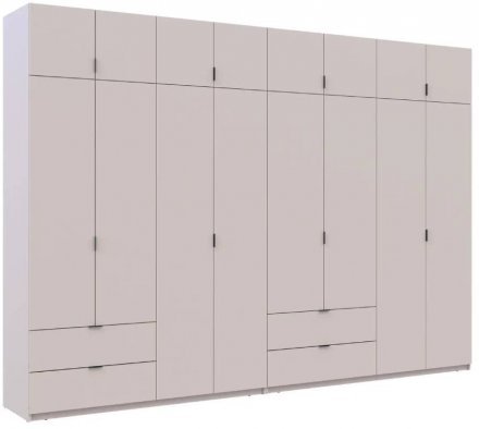 Шафа для одягу Doros Лукас Кашемір 4+4 ДСП 340х50х240 DRS-011721 (42005140) Шафа для одягу Doros Лукас Кашемір 4+4 ДСП 340х50х240 DRS-011721 (42005140)