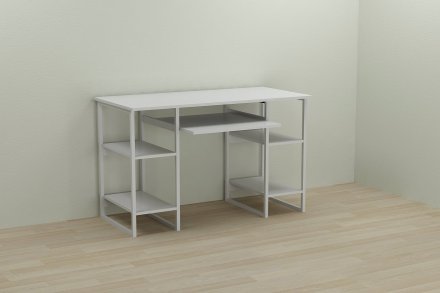 Письмовий стіл Ferrum-decor Тім 75x140x70 білий ДСП Біле 16мм (FRD-101381)