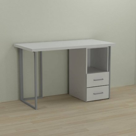 Письмовий стіл Ferrum-decor Отто 76x140x60 сірий ДСП Біле 32мм (FRD-101506) Письмовий стіл Ferrum-decor Отто 76x140x60 сірий ДСП Біле 32мм (FRD-101506)