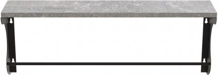 Полиця настінна Ferrum-decor Юзібі 270x600x150 метал Чорний ДСП Бетон 16 мм (FRD-102680) Полиця настінна Ferrum-decor Юзібі 270x600x150 метал Чорний ДСП Бетон 16 мм (FRD-102680)