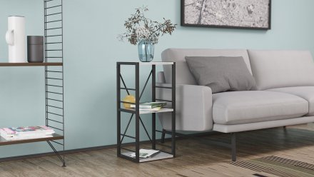 Етажерка 3/34 Ferrum-decor Серії Конект 73x34x28 чорний ДСП Бетон 16мм (FRD-104291) Етажерка 3/34 Ferrum-decor Серії Конект 73x34x28 чорний ДСП Бетон 16мм (FRD-104291)