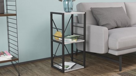 Етажерка 3/34 Ferrum-decor Серії Конект 73x34x28 чорний ДСП Бетон 16мм (FRD-104291) Етажерка 3/34 Ferrum-decor Серії Конект 73x34x28 чорний ДСП Бетон 16мм (FRD-104291)