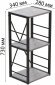 Етажерка 3/34 Ferrum-decor Серії Конект 73x34x28 чорний ДСП Бетон 16мм (FRD-104291)