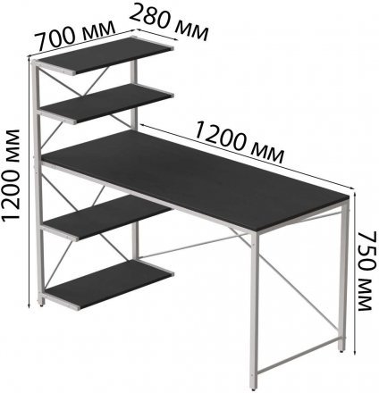 Комп'ютерний стіл Ferrum-decor Джек 75x120x70 Білий ДСП Сосна Кембра (FRD-105419) Комп'ютерний стіл Ferrum-decor Джек 75x120x70 Білий ДСП Сосна Кембра (FRD-105419)