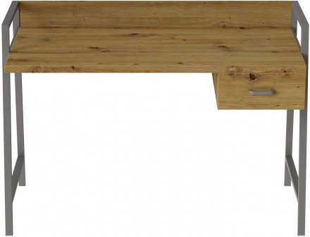 Письмовий стіл Ferrum-decor Комфорт 750x1000x600 Сірий метал ДСП Дуб Артизан 32 мм (FRD-103434)