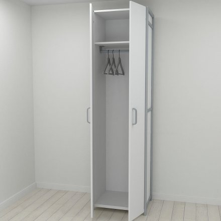 Шафа Гардероб Уні секція 6 серії Конект Ferrum-decor 220x60x50см Сірий метал ДСП Білий 16 мм (FRD-104575) Шафа Гардероб Уні секція 6 серії Конект Ferrum-decor 220x60x50см Сірий метал ДСП Білий 16 мм (FRD-104575)