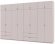 Шафа для одягу Doros Лукас Кашемір 4+4 ДСП 360х50х240 DRS-011722 (42005144)
