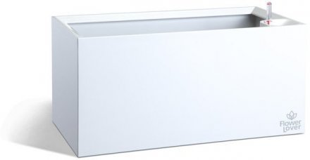 Вазон із системою автополиву Cubico Flower Lover 42x21x21 білий глянцевий 23292