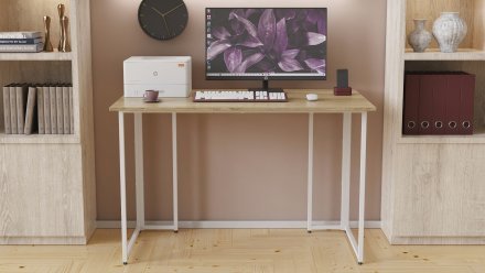 Письмовий стіл Ferrum-decor Ханна 75x140x70 білий ДСП Дуб Сонома 16мм (FRD-104041) Письмовий стіл Ferrum-decor Ханна 75x140x70 білий ДСП Дуб Сонома 16мм (FRD-104041)