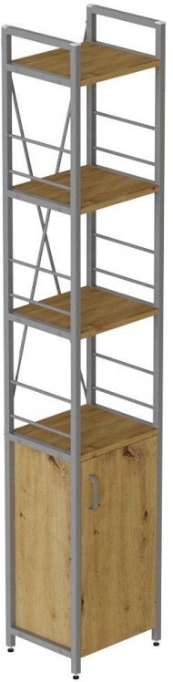 Етажерка 4/34 Ferrum-decor Серії Конект з тумбою 179x34x28 Сірий ДСП Артизан (FRD-104482)