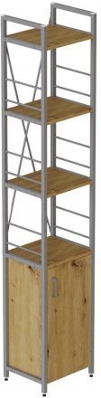 Етажерка 4/34 Ferrum-decor Серії Конект з тумбою 179x34x28 Сірий ДСП Артизан (FRD-104482)