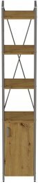 Етажерка 4/34 Ferrum-decor Серії Конект з тумбою 179x34x28 Сірий ДСП Артизан (FRD-104482)