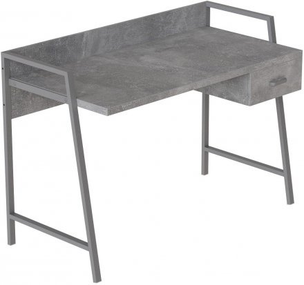 Письмовий стіл Ferrum-decor Комфорт 750x1000x600 Сірий метал ДСП Бетон 32 мм (FRD-103435)