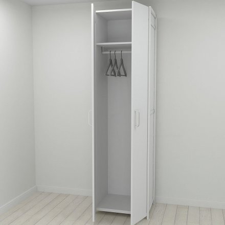 Шафа Гардероб Уні секція 6 серії Конект Ferrum-decor 220x60x50см Білий метал ДСП Білий 16 мм (FRD-104579) Шафа Гардероб Уні секція 6 серії Конект Ferrum-decor 220x60x50см Білий метал ДСП Білий 16 мм (FRD-104579)