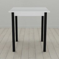 Стіл кухонний Ferrum-decor Дієго 75x70x70 Чорний ДСП Біле 16мм (FRD-106299) Стіл кухонний Ferrum-decor Дієго 75x70x70 Чорний ДСП Біле 16мм (FRD-106299)
