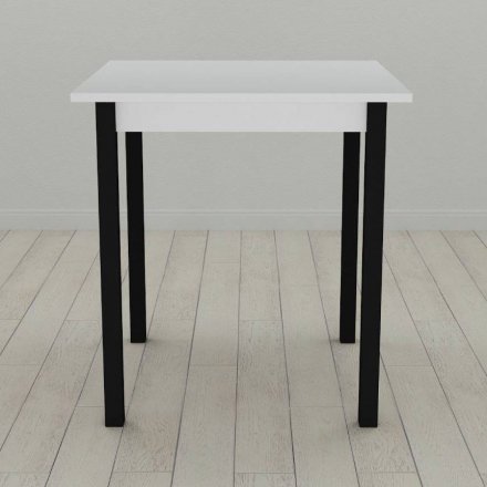 Стіл кухонний Ferrum-decor Дієго 75x70x70 Чорний ДСП Біле 16мм (FRD-106299) Стіл кухонний Ferrum-decor Дієго 75x70x70 Чорний ДСП Біле 16мм (FRD-106299)