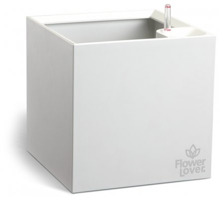 Розумний вазон Cubico Flower Lover 33 см білий глянцевий 41118091