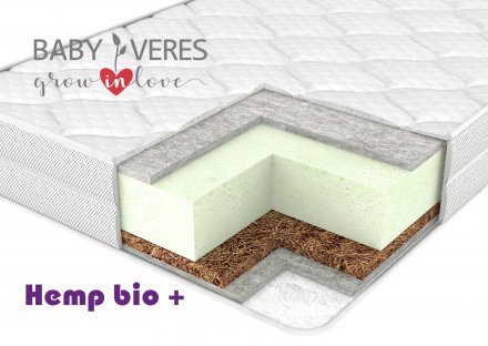 Матрац Baby Veres Hemp Bio+ 140х190х14 см 52.33.06