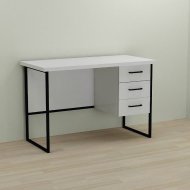 Письмовий стіл Ferrum-decor Гаррі 76x120x60 чорний ДСП Біле 32мм (FRD-103536)