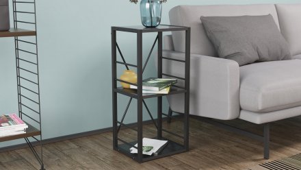 Етажерка 3/34 Ferrum-decor Серії Конект 73x34x28 чорний ДСП Сосна Кембра 16мм (FRD-104294) Етажерка 3/34 Ferrum-decor Серії Конект 73x34x28 чорний ДСП Сосна Кембра 16мм (FRD-104294)