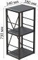 Етажерка 3/34 Ferrum-decor Серії Конект 73x34x28 чорний ДСП Сосна Кембра 16мм (FRD-104294)