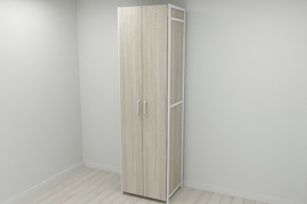 Шафа Гардероб Уні секція 6 серії Конект Ferrum-decor 220x60x50см Білий метал ДСП Дуб Сонома 16 мм (FRD-104581) Шафа Гардероб Уні секція 6 серії Конект Ferrum-decor 220x60x50см Білий метал ДСП Дуб Сонома 16 мм (FRD-104581)