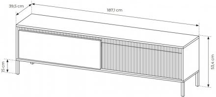 Тумба під телевізор Perfect Home Сенсо / Senso 2-дверна 2D/187 Беж (PFH-091110) Тумба під телевізор Perfect Home Сенсо / Senso 2-дверна 2D/187 Беж (PFH-091110)