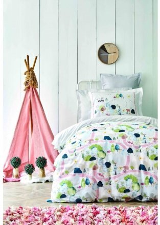 Постільна білизна Forest yesil 2020-2 зелений ранфорс піке підліткова svt-2000022245968