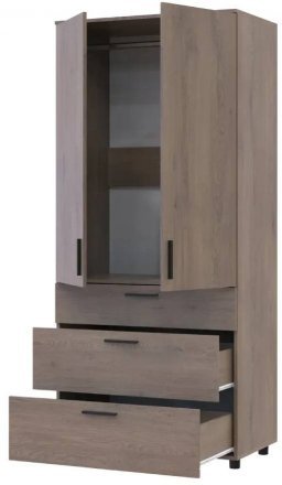 Шафа для одягу Doros Торн Кремона Канноло 2 ДСП/3Ш (штанга) 90х51.6х200 (DRS-012017) Шафа для одягу Doros Торн Кремона Канноло 2 ДСП/3Ш (штанга) 90х51.6х200 (DRS-012017)