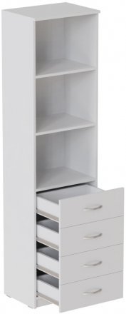 Пенал Анжело Ferrum-decor на 3 полиці із 4 шухлядами 1900x500x380 ДСП Біле 16 мм (FRD-104960) Пенал Анжело Ferrum-decor на 3 полиці із 4 шухлядами 1900x500x380 ДСП Біле 16 мм (FRD-104960)