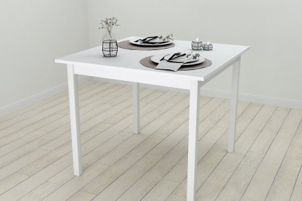 Стіл кухонний Ferrum-decor Дієго 75x80x80 Білий ДСП Біле 16мм (FRD-106302) Стіл кухонний Ferrum-decor Дієго 75x80x80 Білий ДСП Біле 16мм (FRD-106302)