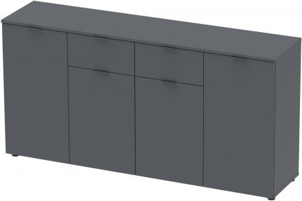 Комод у вітальню Doros Рон 7 160х38х81 см Графіт (DRS-011305)