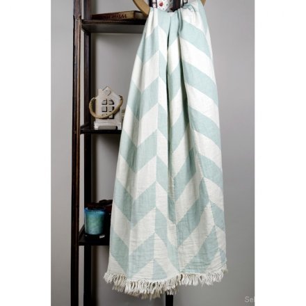 Плед-накидка 130х180 см см Fishbone throw sage Плед-накидка 130х180 см см Fishbone throw sage