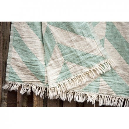 Плед-накидка 130х180 см см Fishbone throw sage Плед-накидка 130х180 см см Fishbone throw sage